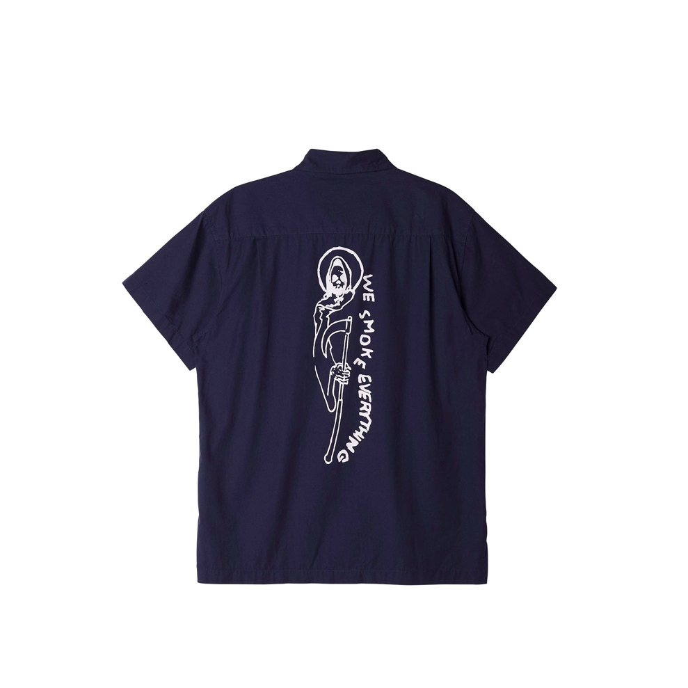 Obey Camicia Oyster Woven SS 181210342 navy