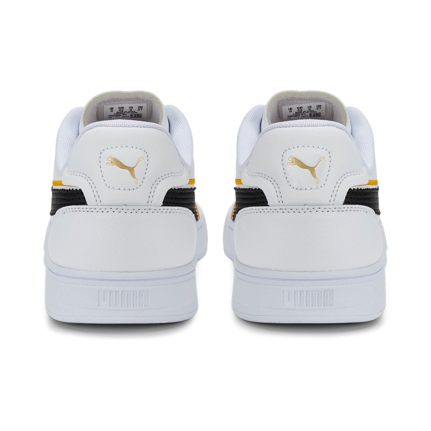 Puma scarpa sneakers da uomo Caven Dime FC 386380 01 bianco-nero-oro