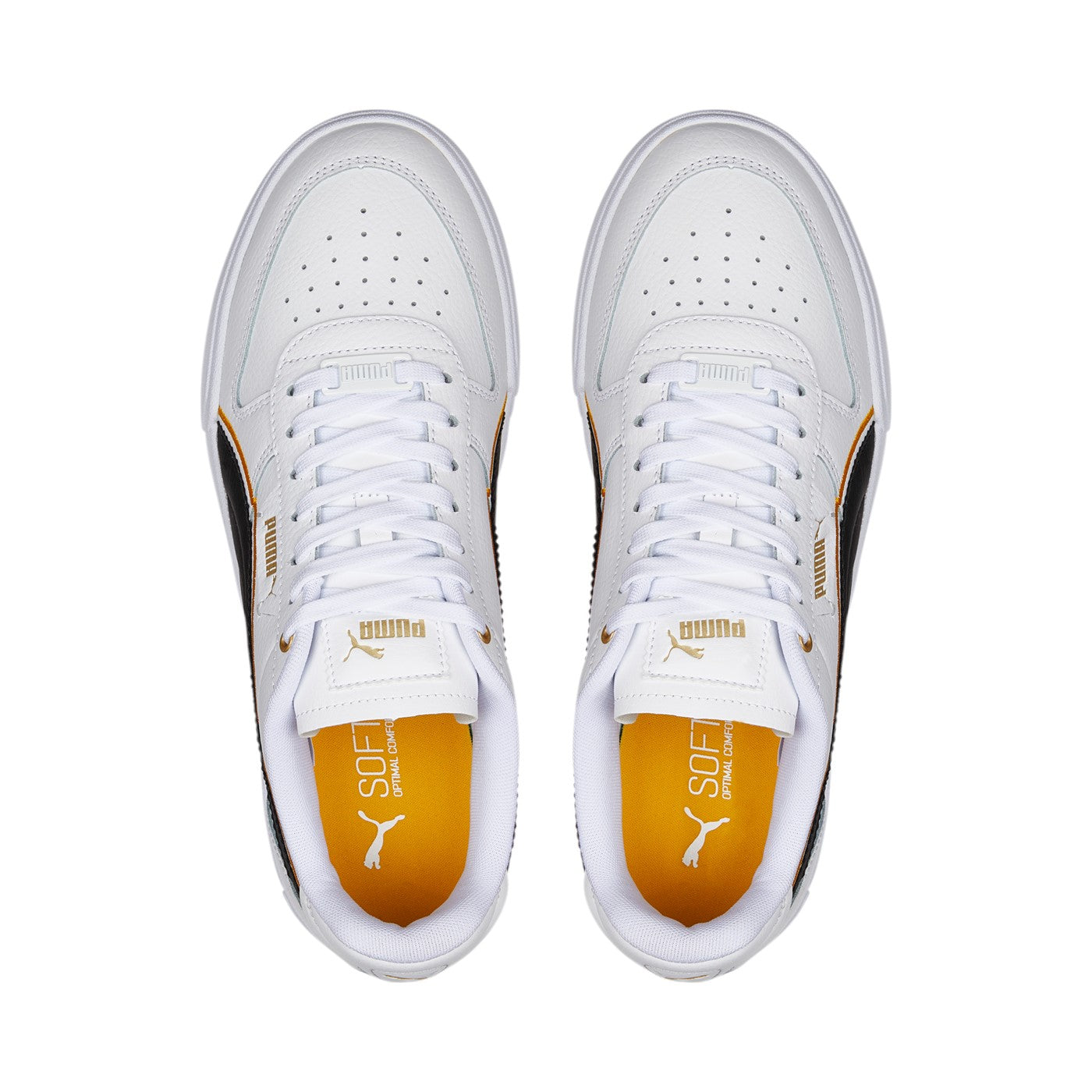 Puma scarpa sneakers da uomo Caven Dime FC 386380 01 bianco-nero-oro