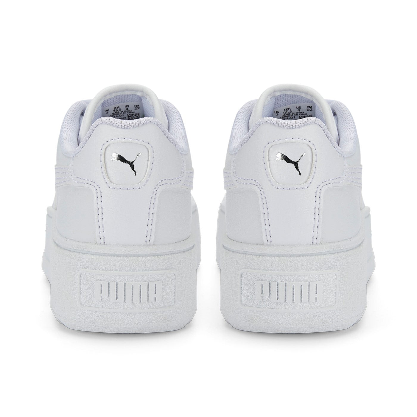 Puma scarpa sneakers da ragazza con zeppa Karmen 387374 01 bianco