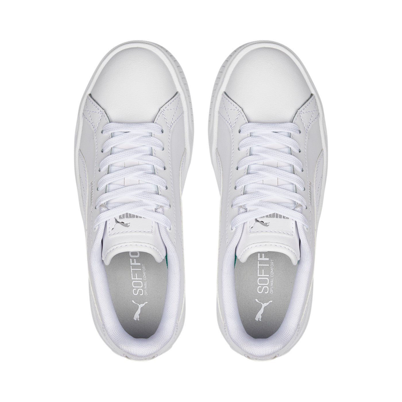 Puma scarpa sneakers da ragazza con zeppa Karmen 387374 01 bianco