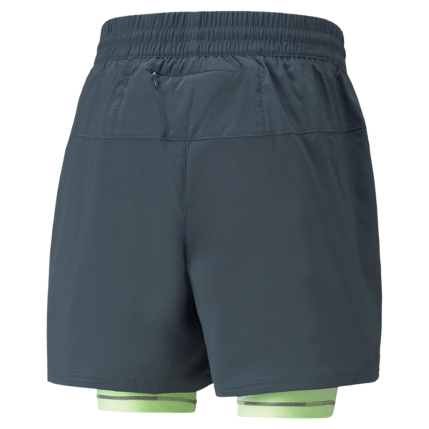 Puma pantaloncino sportivo da corsa Run 2IN1 5" 521049-42 grigio-verde acido