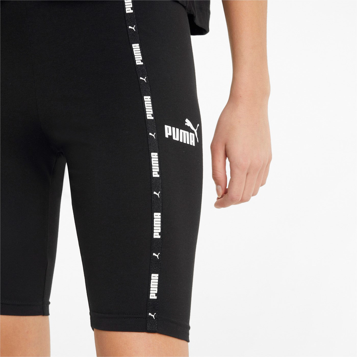 Puma pantaloncino elasticizzato sportivo da donna Power 9" High-Waist Tape 847121 01 nero