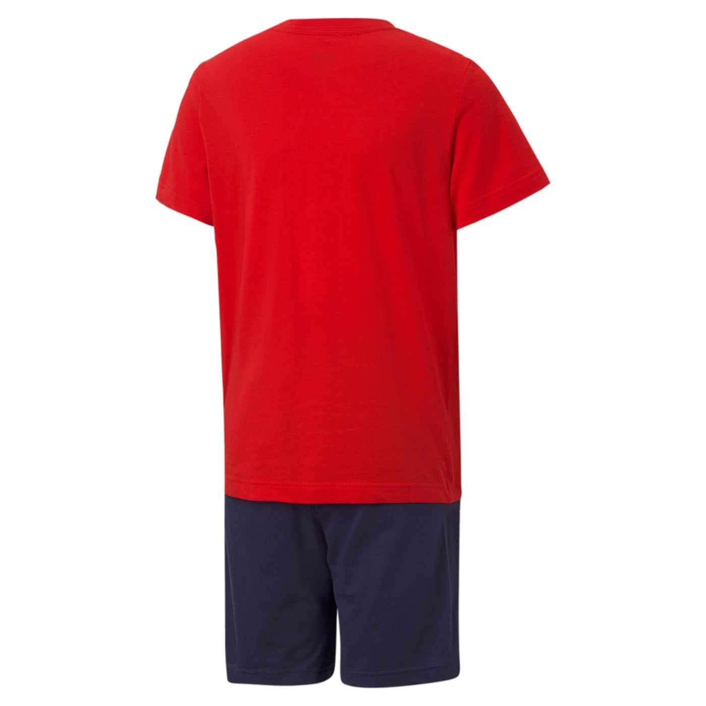 Puma completo maglietta manica corta e pantaloncino da ragazzo in cotone Jersey 847310-11 rosso-blu