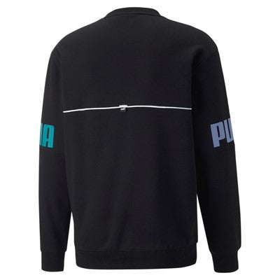 Puma felpa girocollo da uomo Power Colorblock Crew FL 849803 51 nero