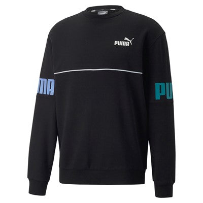 Puma felpa girocollo da uomo Power Colorblock Crew FL 849803 51 nero