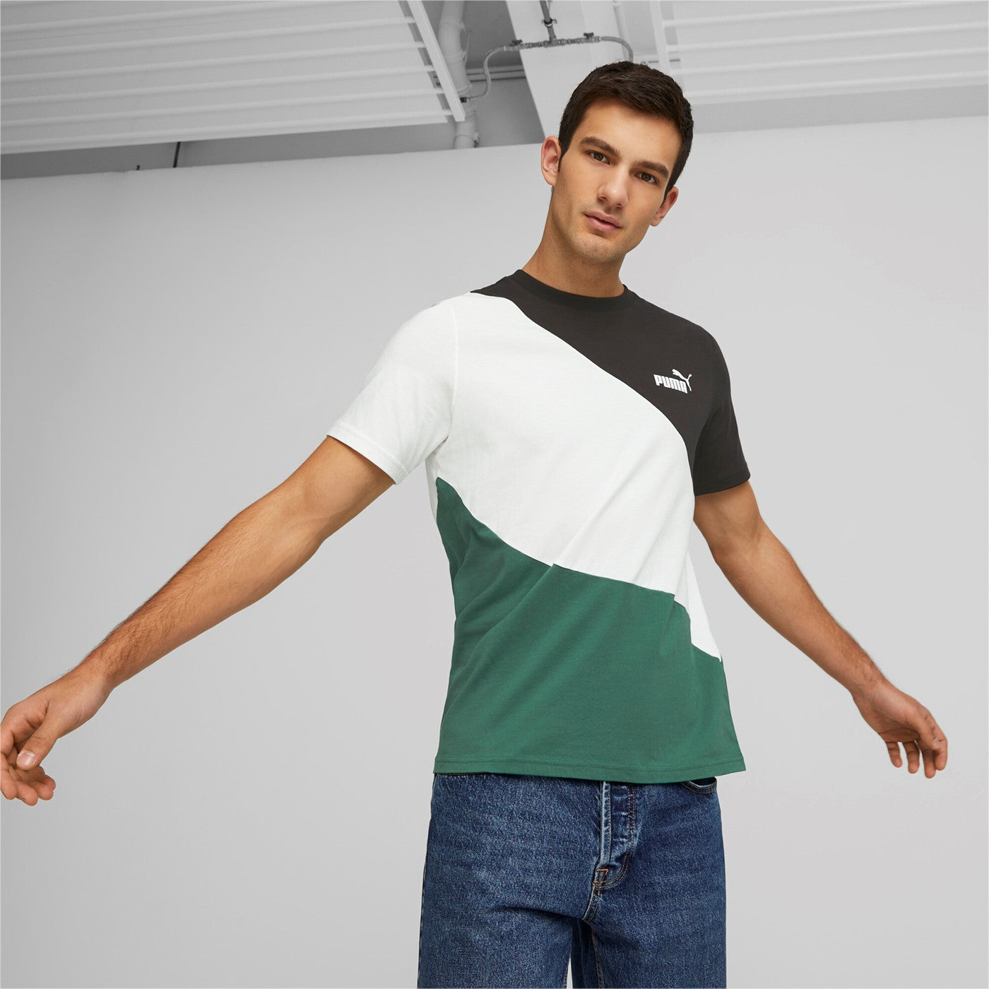 Puma T-shirt da uomo manica corta Power Cat Tee 673380-37 vine