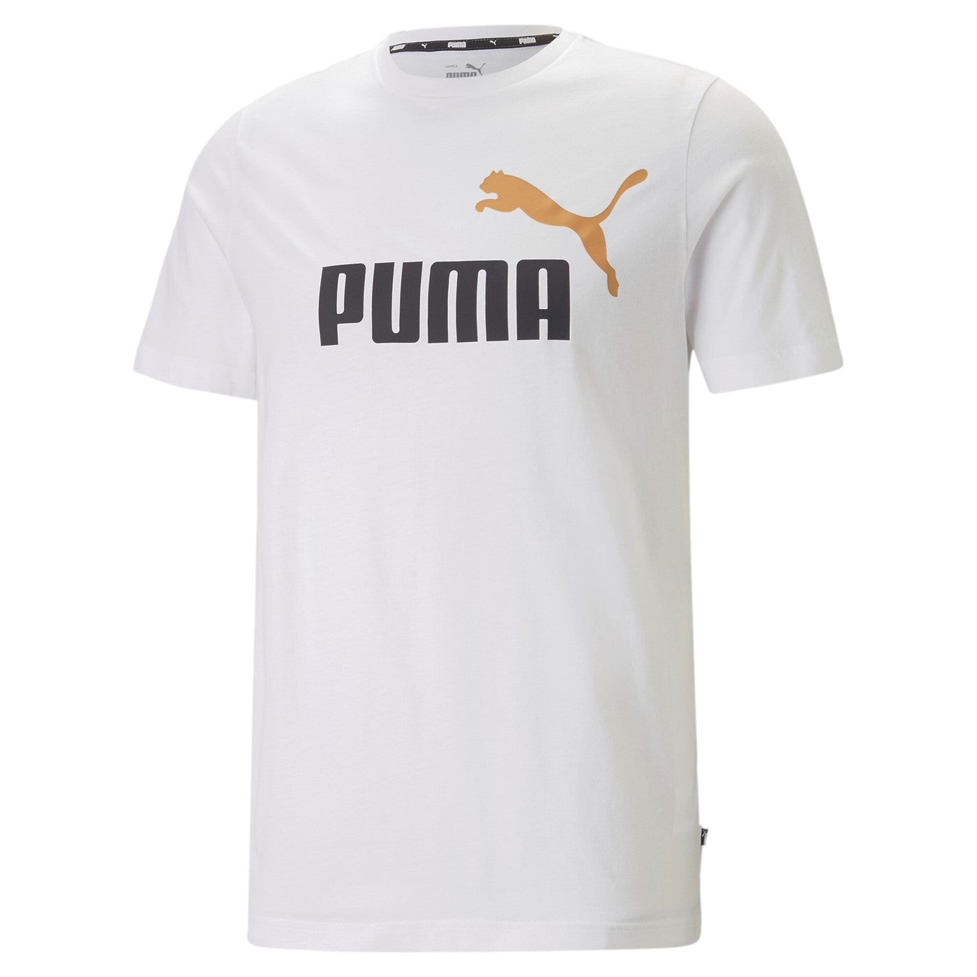 Puma maglietta manica corta da uomo ESS+ 2 stampa Logo grande 586759-58 bianco-blu