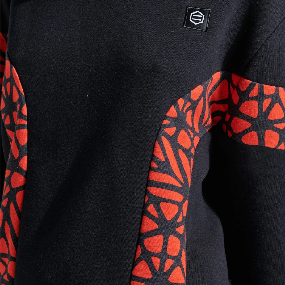 Dolly Noire felpa girocollo da adulto Bosco Pattern Crewneck sw019 sw 01 nero