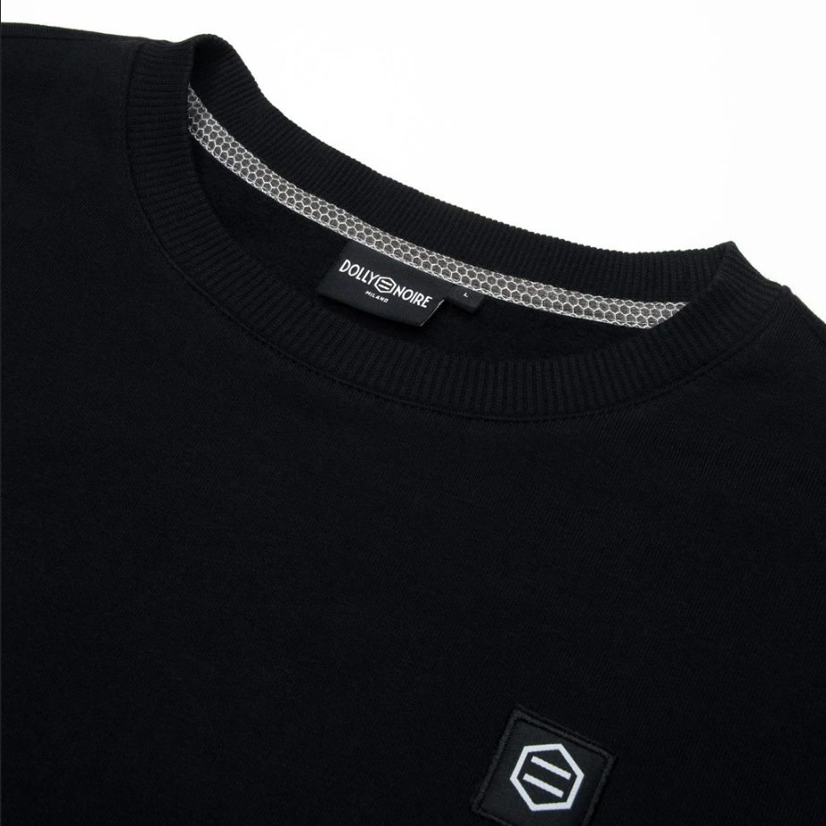 Dolly Noire felpa girocollo da adulto Bosco Pattern Crewneck sw019 sw 01 nero