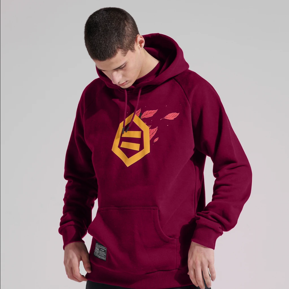 Dolly Noire Felpa con cappuccio Logo Foglie Hoodie sw034 sa 03 Bordeaux