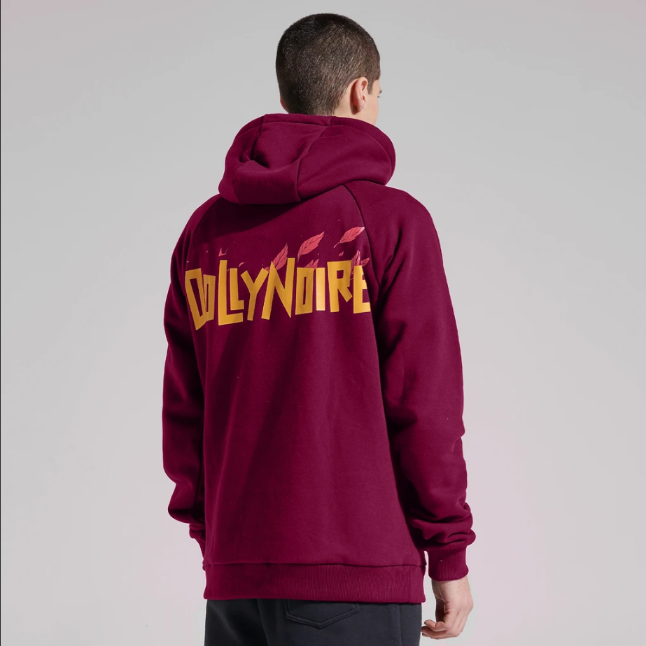 Dolly Noire Felpa con cappuccio Logo Foglie Hoodie sw034 sa 03 Bordeaux