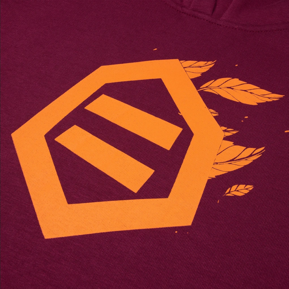Dolly Noire Felpa con cappuccio Logo Foglie Hoodie sw034 sa 03 Bordeaux