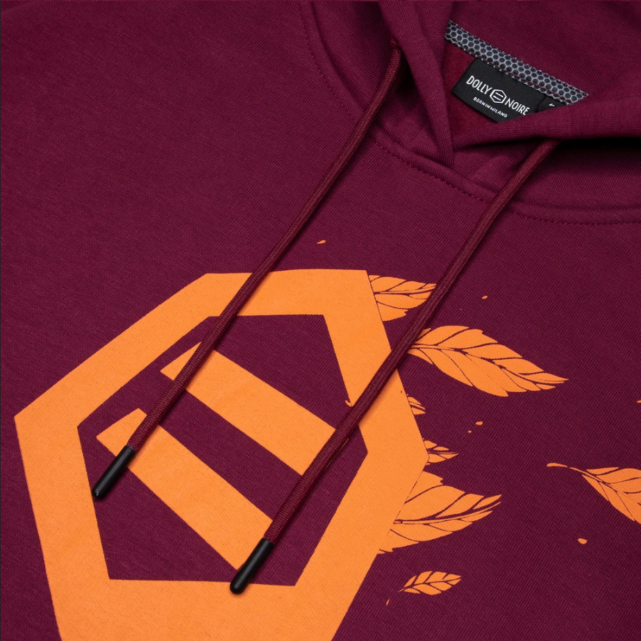 Dolly Noire Felpa con cappuccio Logo Foglie Hoodie sw034 sa 03 Bordeaux