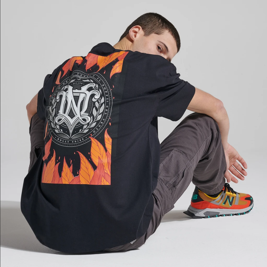 Dolly Noire T-Shirt manica corta Autunno Oversize Tee ts010-tb-01 black