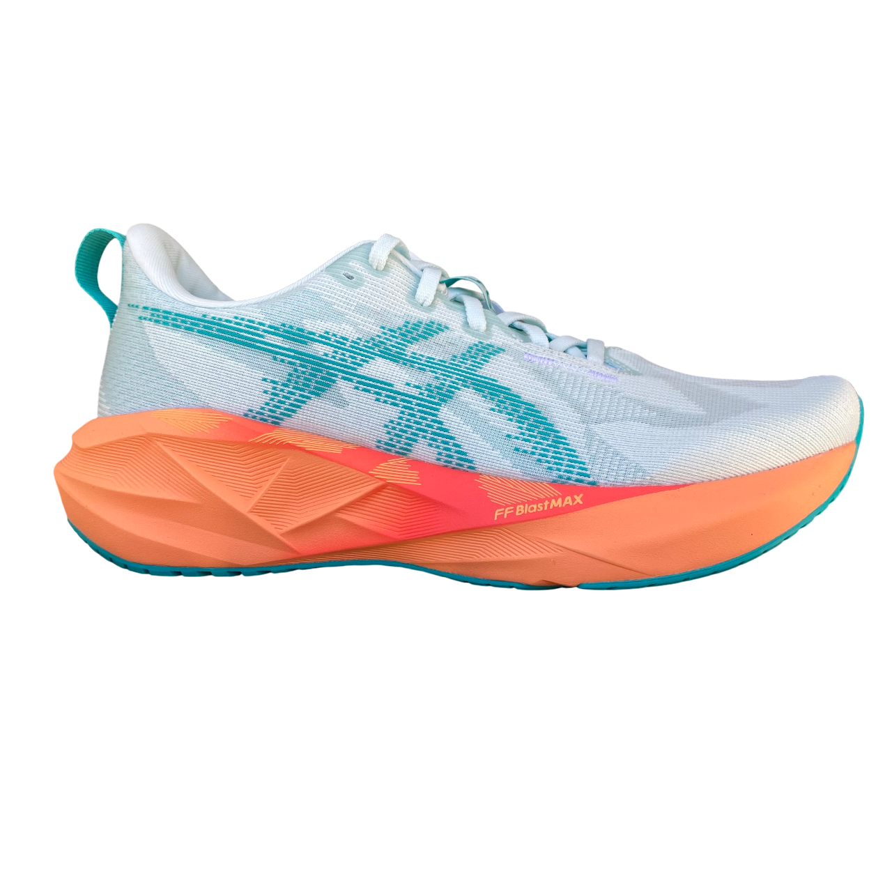 Asics scarpa da corsa da uomo Novablast 5 1011B974-400 verde acqua-arancio
