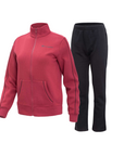 Champion tuta sportiva da donna con felpa con cerniera intera 116883 RS508 rosso scuro-nero