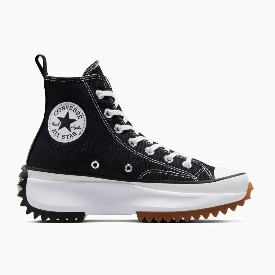 Converse sneakers da donna con zeppa Run Star Hike Hi 166800C nero-bianco