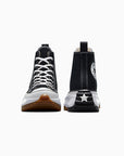 Converse sneakers da donna con zeppa Run Star Hike Hi 166800C nero-bianco