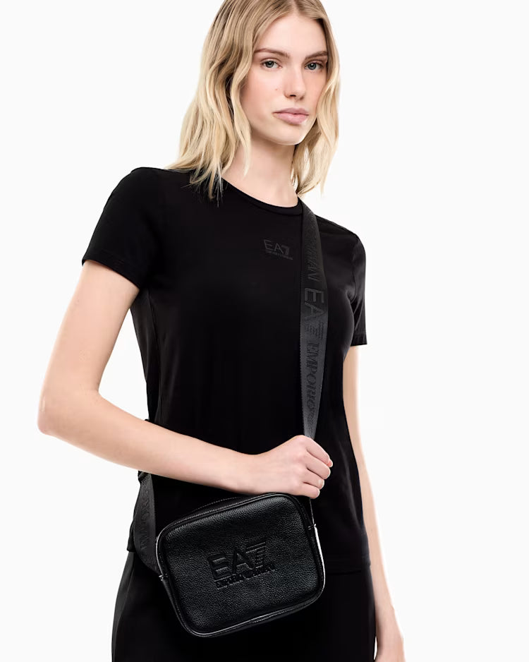 EA7 ARMANI Borsa a tracolla con logo in rilievo e tracolla regolabile 7W001619 AF27199 UC001 nero
