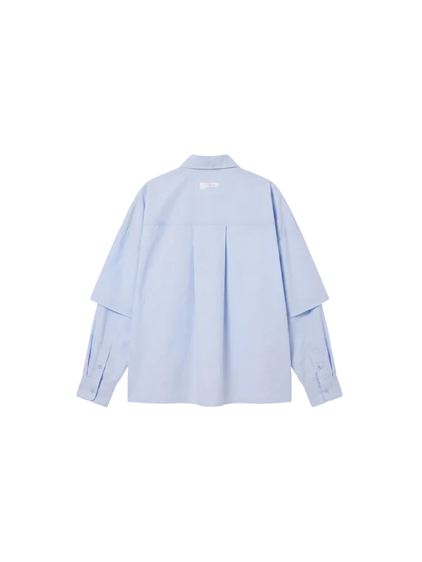 PxP Camicia doppia manica elegante 2633311 celeste