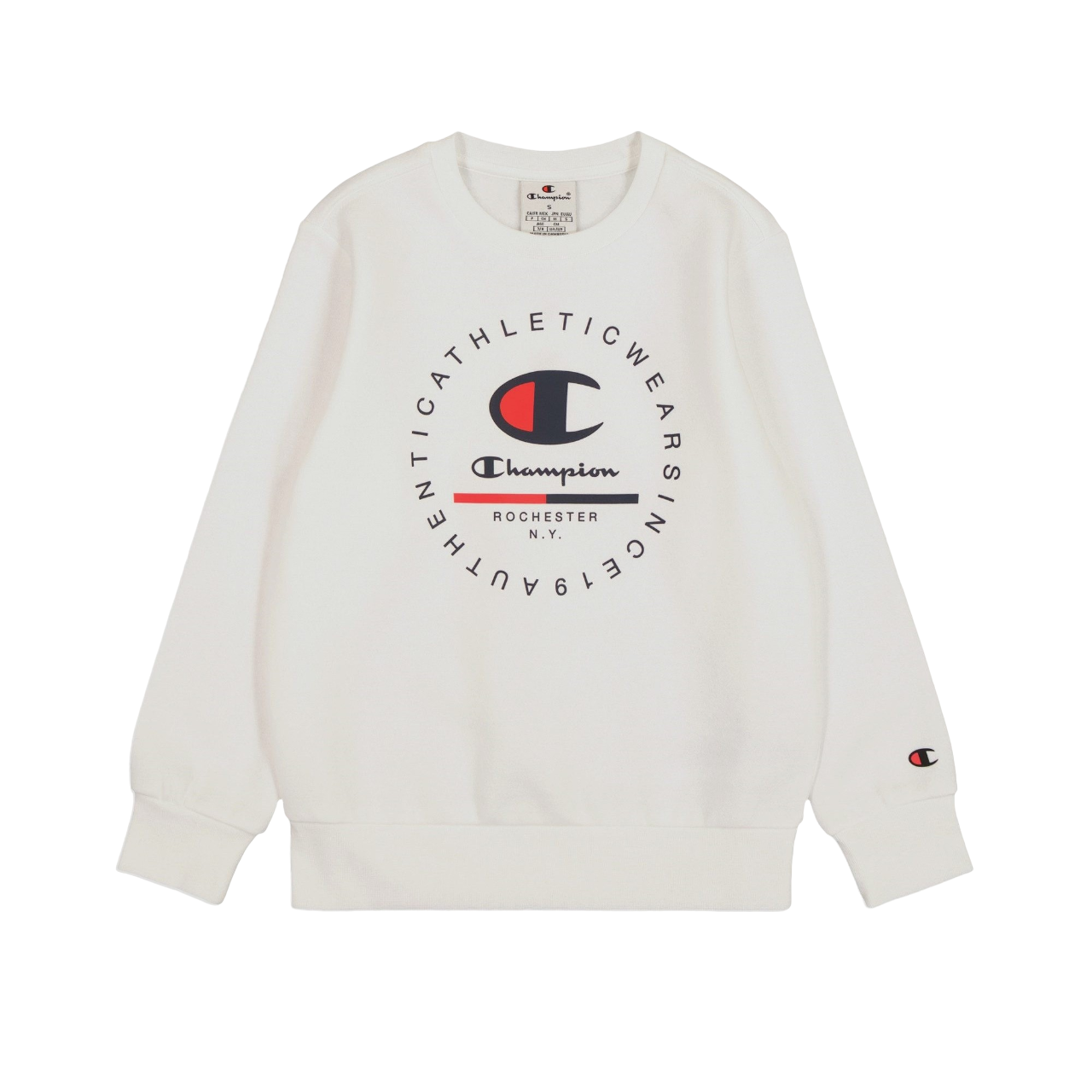 Champion felpa girocollo da bambino 306838 WW001 bianco
