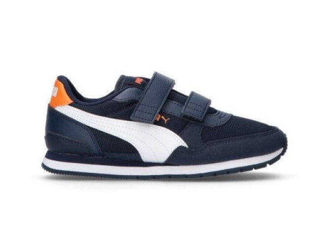 Puma scarpa sneakers da bambino SR Runner v3 Mesh V PS 385511 02 blu-bianco-arancio