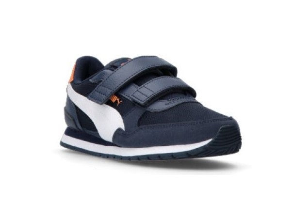 Puma scarpa sneakers da bambino SR Runner v3 Mesh V PS 385511 02 blu-bianco-arancio