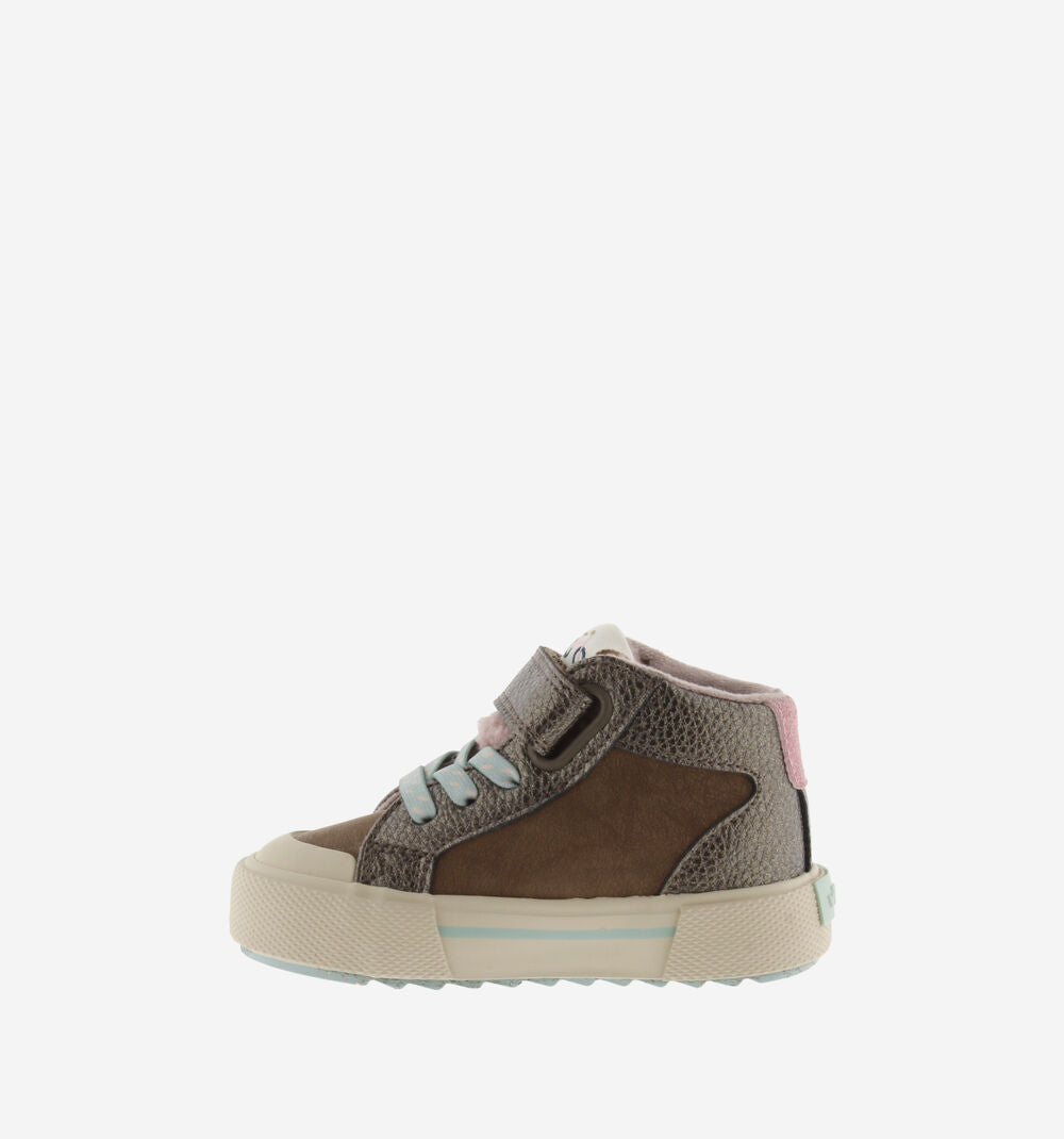 Victoria scarpa sneakers bimba con laccio elastico e velcro Tribu 1065203 marrone