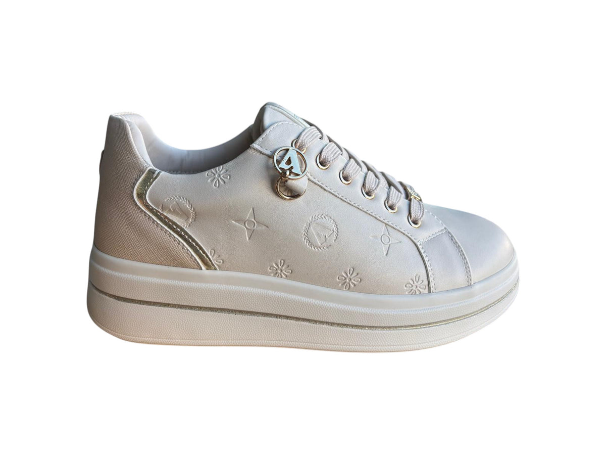 Valleverde scarpa sneakers da donna con zeppa 35494L avorio