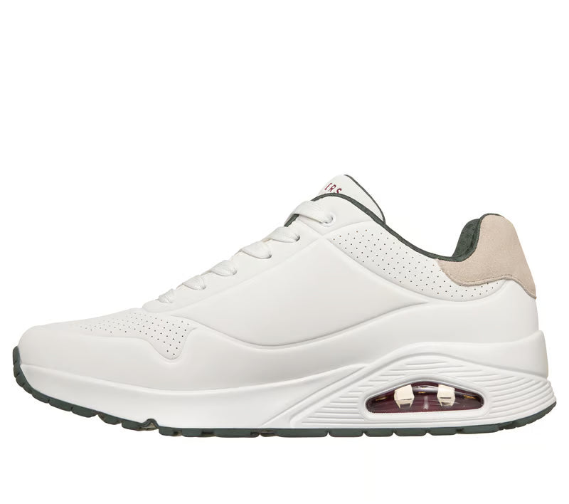 Skechers scarpa sneakers da uomo UNO - Suited On Air 183004/WGRN bianco-verde