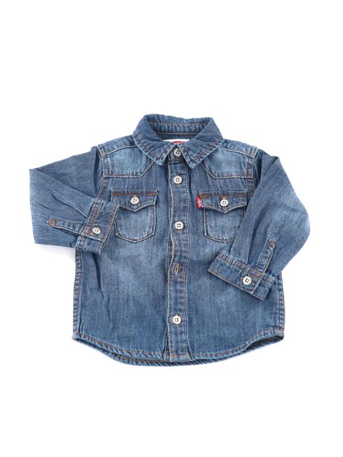 Levi's camicia in jeans infant The Big Cheese 6EM335-MDK blu