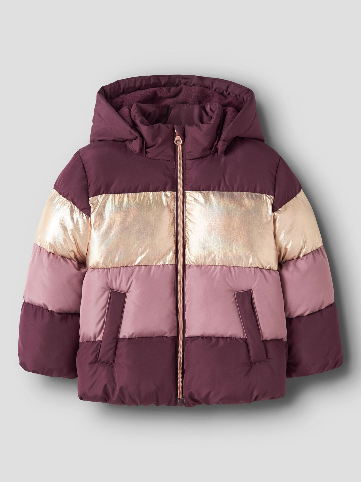 name it giacca imbottita bimba con cappuccio 13243660 fico