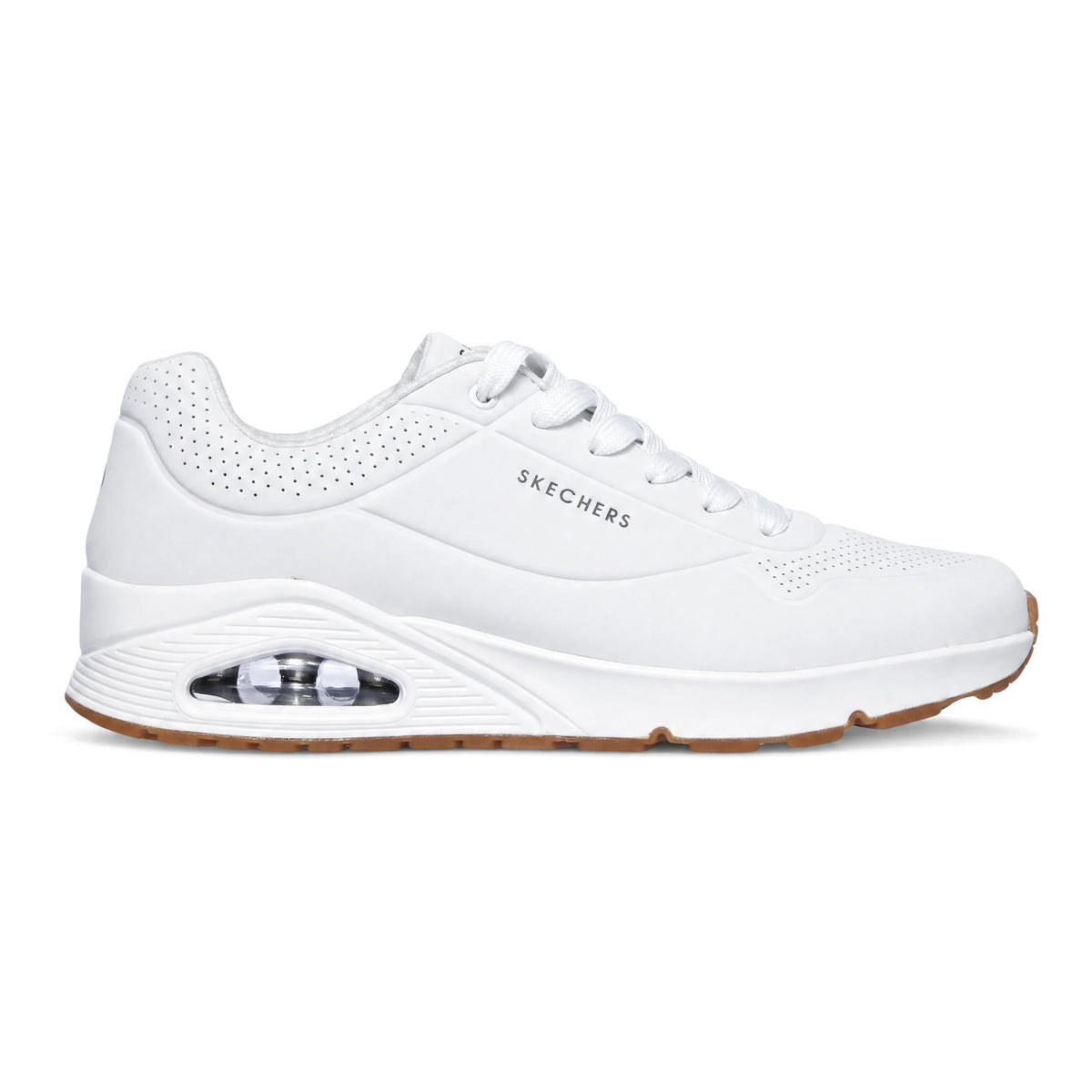 Skechers scarpa sneakers da uomo Slip-Ins Uno Glide Step Glide On Air 183420/WHT bianca