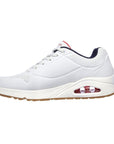 Skechers scarpa sneakers da uomo Uno Stand On Air 52458/WNVR bianco-blu-rosso