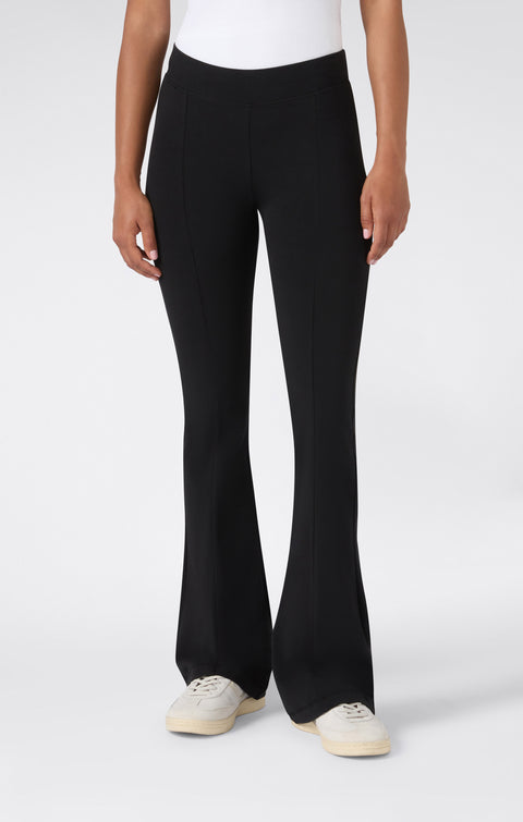 Champion pantalone sportivo donna in cotone elasticizzato Leggings Flare 118853-KK001 nero