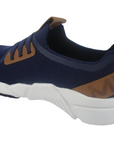 Skechers scarpa sneakers da uomo con laccio elastico Block Peak 68643 NVY blu