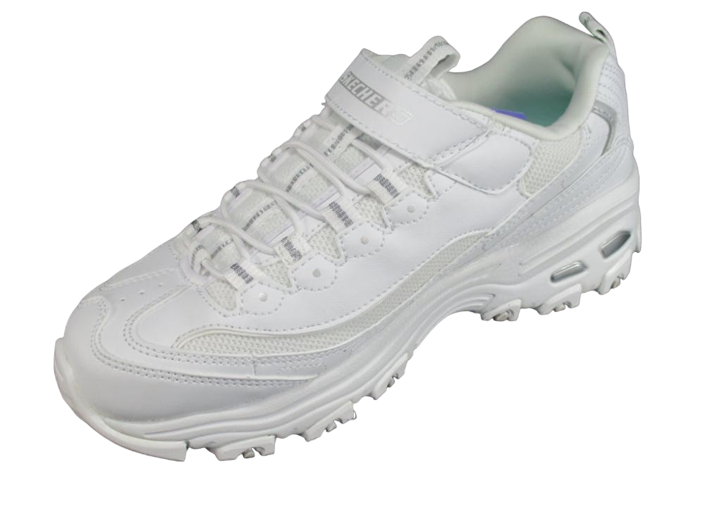 Skechers sneakers da bambina e ragazza D&#39;Lites in the Clear 664060L WSL bianco