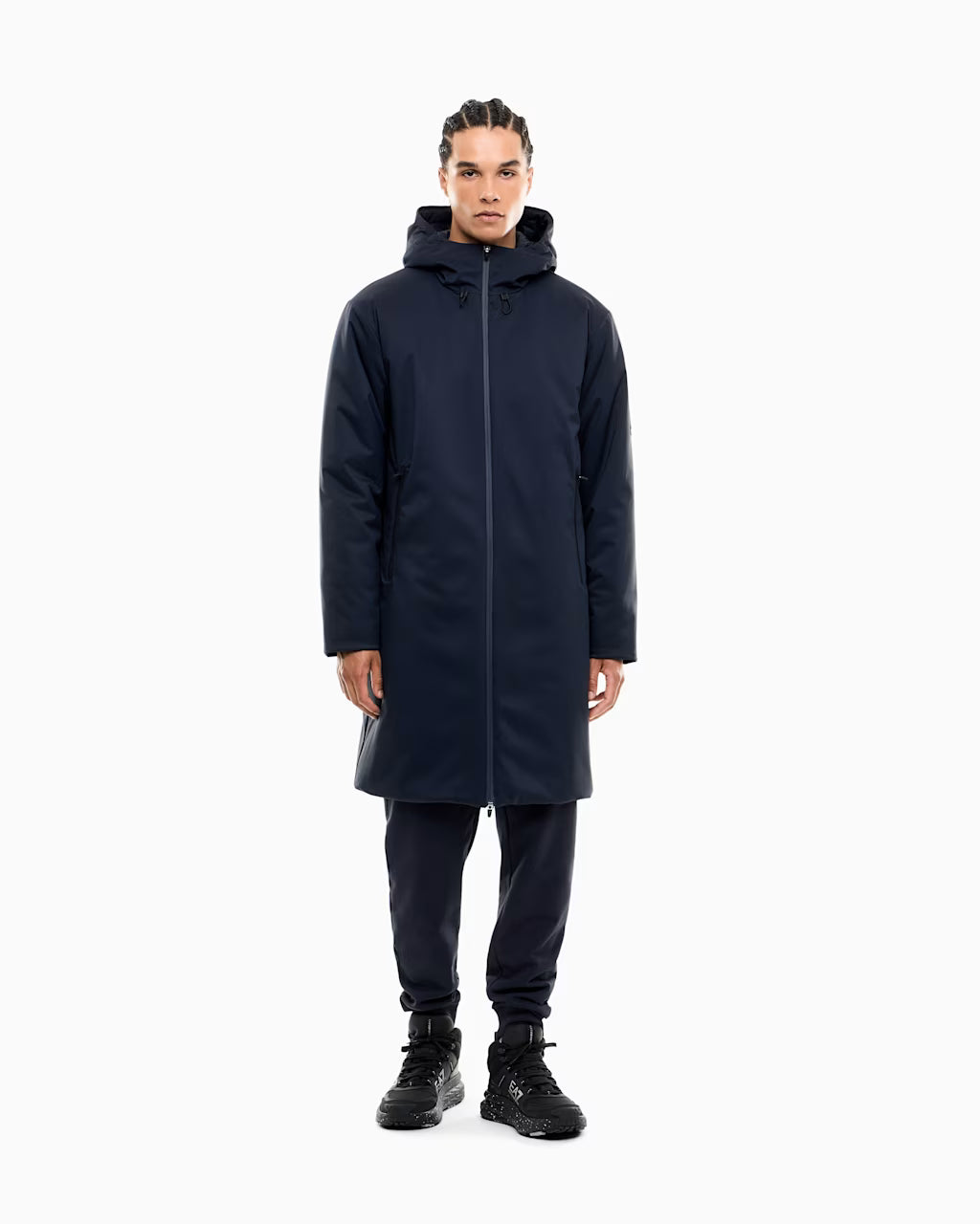 EA7 ARMANI giubbotto Caban da uomo con cappuccio 7M002375 AF15952 UB102 blu