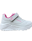 Skechers sneakers da bambina e ragazza Uno Lite 310451L WHP bianco-rosa