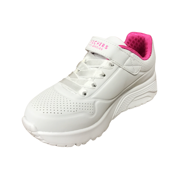 Skechers sneakers da bambina e ragazza Uno Lite 310451L WHP bianco-rosa