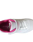 Skechers sneakers da bambina e ragazza Uno Lite 310451L WHP bianco-rosa