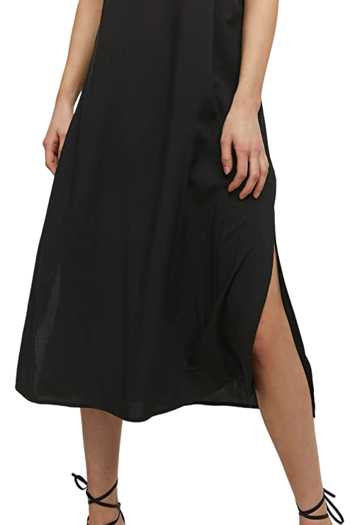 b.young vestito da donna a fantasia con bretelle Short Slip Dress 20811207 200451 black