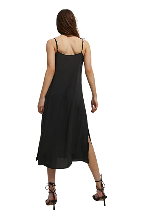 b.young vestito da donna a fantasia con bretelle Short Slip Dress 20811207 200451 black