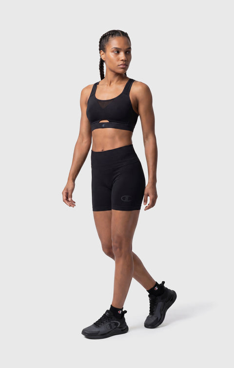 Champion Pantaloncino 119094-KK001 Donna Nero - Allenamento Seamless