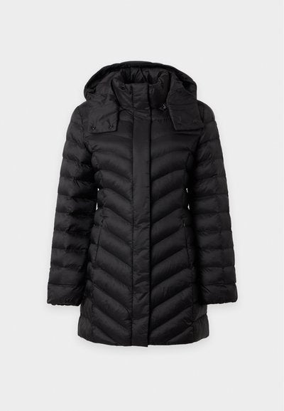 EA7 Emporio Armani Giubbotto Lungo 7W001532 AF16413 UC001 Donna Nero - Piumino con Cappuccio