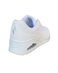 Skechers scarpa sneakers da donna Uno Stand On Air 73690/W bianca