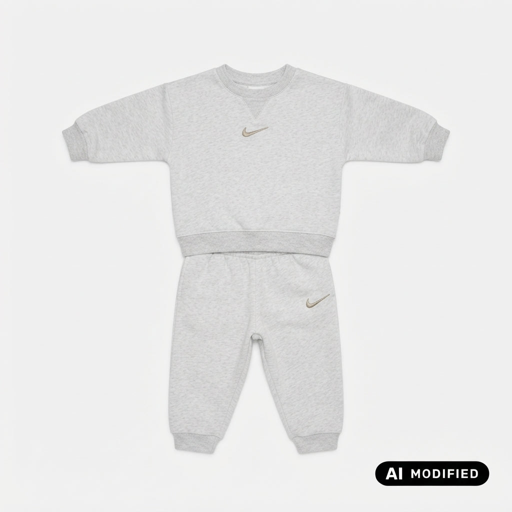 NIKE Tuta ESSENTIALS CREW SET beige da neonato 66M188-W67