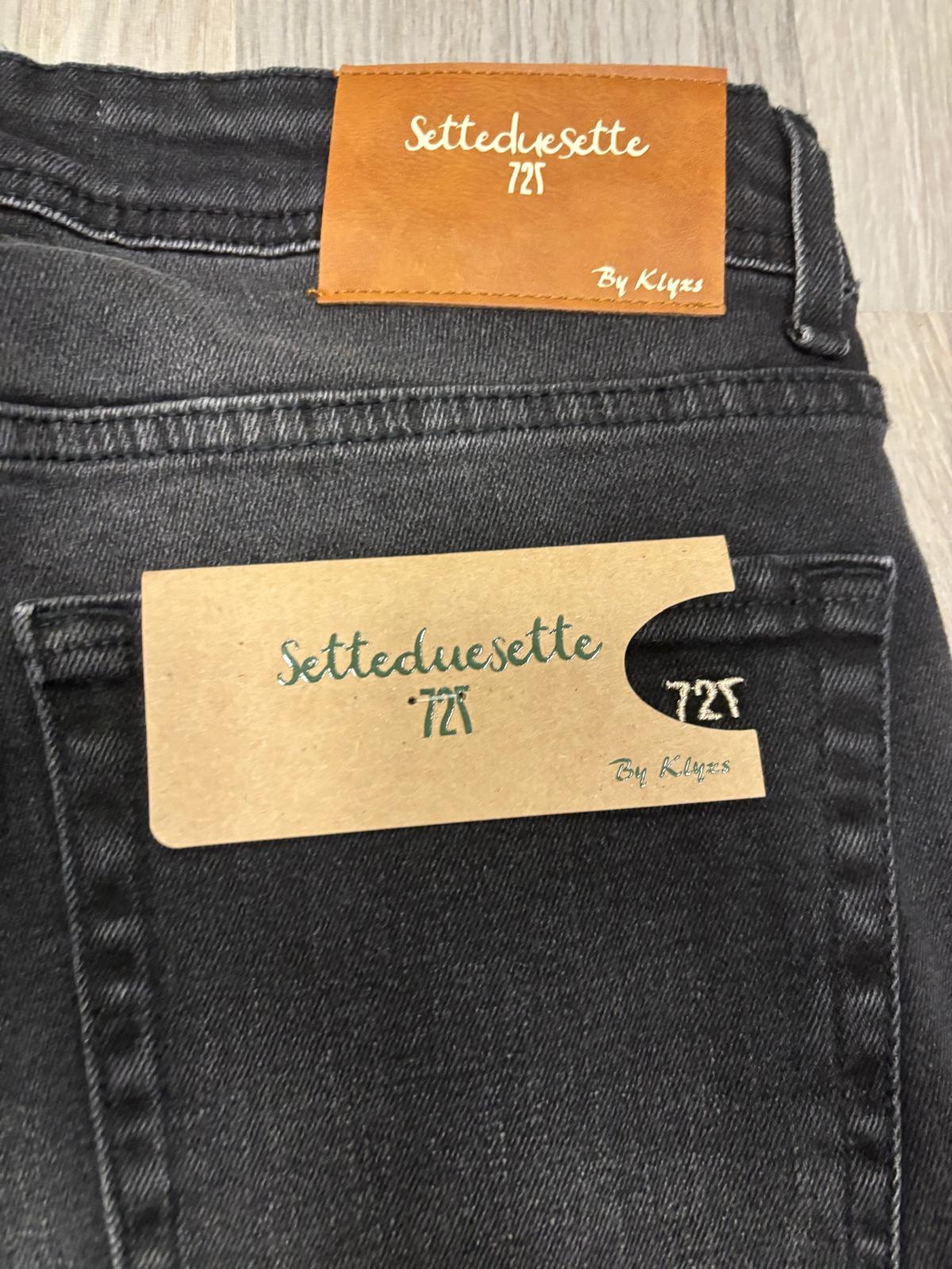 Setteduesette by Klixs pantalone jeans uomo Mike 01154MV slavato nero