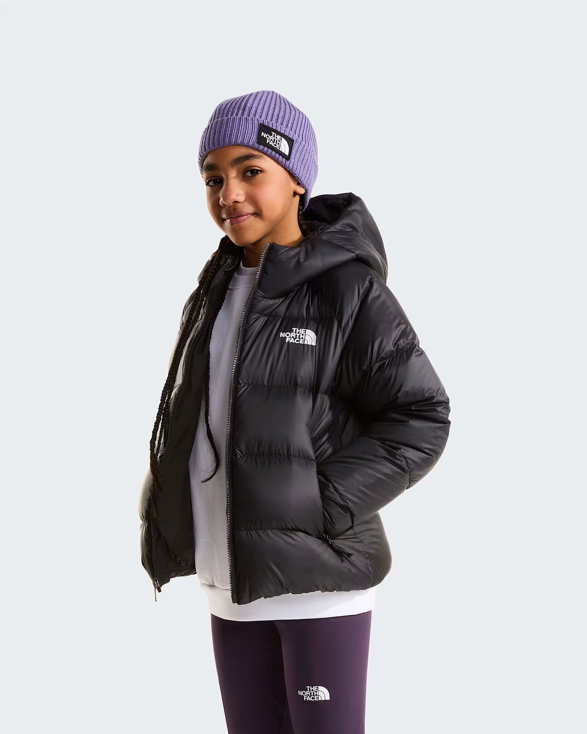 The North Face piumino da ragazza con cappuccio Hydrenalite NF0A8H3WJK3 nero